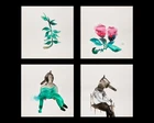 Nadia Ayari (Tunisian b. 1981-), 
Four watercolours depicting a plant; two flowers; a seated...