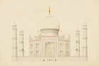 A large Company School painting of the Taj Mahal, Delhi, India, second half 19th...