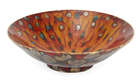 
	
		Janice Tchalenko, b. 1942, a thrown high-fired reduction earthenware bowl, 2004, painted...