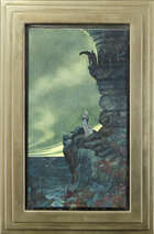
	
		Elizabeth M. Craig, 
		British 1893-1968- 
		 
		Figure on a precipice; 
		 
		