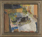 
	
		Patrick Heron, 
		British 1920-1999 - 
		 
		STILL LIFE WITH HYACINTHS, PLAICE AND...
