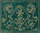 Cyril Edward Power, British 1872-1951, Heraldic Design with Bells and Anchor, 1925; linocut...