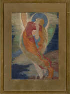 
	
		Daniel Leroy MacMorris, 
		American 1893-1981- 
		What is Desire?; 
		oil on board,...