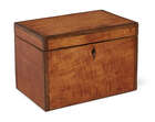 
	
		A Regency satinwood oblong two-division tea caddy, with lidded interior 19cm wide 

	

