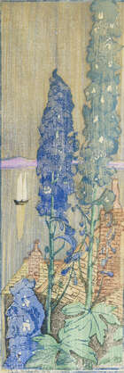 
	
		Edith M Richards, 
		British exh 1909-1929-
		 
		Flowers in coastal landscape,...