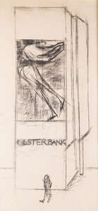 
	
		Dame Elisabeth Frink RA, 
		British 1930-1998- 
		 
		Design for the Ulster Bank...