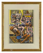 
	
		William Roberts RA, 
		British, 1895-1980 - 
		 
		The Dressing Room, 1966; 
		 
		