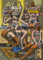 
	
		William Roberts RA, 
		British, 1895-1980 - 
		 
		The Dressing Room, 1966; 
		 
		