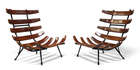 
	
		Attributed to Martin Eisler and Carlo Hauner, a pair of "Costela" lounge chairs,  
		