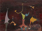 
	
		Desmond Morris, 
		British b.1928 - 
		 
		The Ritual, 1949; 
		 
		oil on board,...