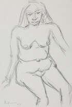
	
		Akbar Padamsee (India, 1928-2020), Untitled (Nude), signed and dated, lower left,...