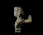 A Roman bronze stool support with the bust of a youth, Circa 2nd-3rd Century A.D.,
On a stepped...