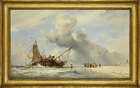 
	
		Edward William Cooke RA, 
		 
		British 1811-1880- 
		 
		Fishermen landing their...