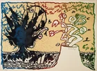 Pierre Alechinsky, Belgian b.1927- Volcan Alphabétique, 1970; lithograph in colours on wove, 