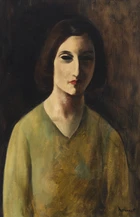 Jacob Kramer, Russian/British 1892-1962 - Portrait of a woman; oil on canvas, signed lower...