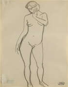 
	
		André Derain,  
		French 1880-1954- 
		Nu; 
		crayon on paper, signed with estate...