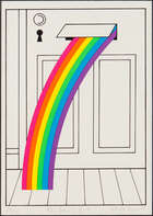 
	
		Patrick Hughes, 
		British b.1939- 
		 
		Rainbow&#39;s End, 1978; 
		lithograph in colours...