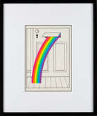 
	
		Patrick Hughes, 
		British b.1939- 
		 
		Rainbow&#39;s End, 1978; 
		lithograph in colours...