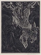 
	
		Leon Underwood,
		British 1890-1975-
		 
		Bird and Fish, 1927;
		lino engraving on wove...