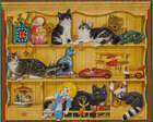 
	
		Lesley Anne Ivory, 
		British b.1934 - 
		 
		Cat amongst the Toys; 
		 
		gouache...