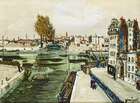 
	
		Alphonse Quizet, 
		French 1885-1955 - 
		 
		Vue dun Canal; 
		 
		oil on board,...