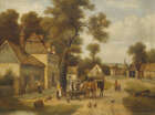 
	
		H B Wilcocks, British, late 19th century- Rural village scenes; oils on canvas, a pair,...