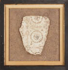 
	
		A Roman fresco fragment 
		Circa 1st Century A.D.
		The ochre decoration on a cream...