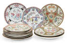 
	
		Eleven Chinese porcelain plates, 18th century - early 20th century, to include an Islamic...