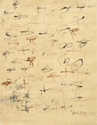 Brion Gysin, British/Canadian 1916-1986 - Two works on paper including 'Untitled'; ink and...