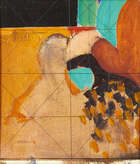 
	
		Adrian Heath, 
		British 1920-1992- 
		Abstract composition in orange, red and green;...