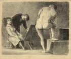 Edward Ardizzone, British 1900-1979, The Drawing Lesson, 1935; lithograph on wove, signed,...
