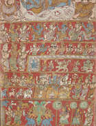 
	
		A scroll depicting Markandeya and Bhavana Rishi Purana performed before the Padma Sale,...