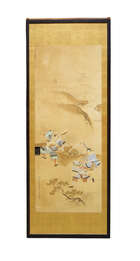 
	
		A set of four Japanese painted sliding doors, Meiji period, ink and colour on paper,...