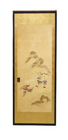 
	
		A set of four Japanese painted sliding doors, Meiji period, ink and colour on paper,...
