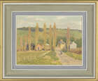 
	
		Alan Stenhouse Gourley PROI, 
		British 1909-1991 - 
		 
		Figure on a road to a...