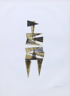 Lynn Chadwick CBE RA, British 1914-2003, Trig III, 1966; lithograph printed in colours on wove, 