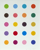Damien Hirst, British b.1965- Benzyloxyurea, from 40 Woodcut Spots, 2011; woodcut print in...