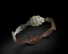 A Byzantine gilt-silver bracelet with two disc medallions, circa 9th-12th Century...