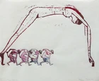 Nancy Spero, American 1926-2009, The Dance, 1993; silkscreen in colours on 29gsm Kawanaka...