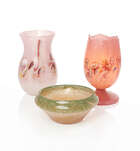 
	
		Vasart, a glass 'Tulip' lamp 
		20th Century, unsigned
		Dark pink with coloured...