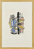 
	
		Fernand Leger, 
		French 1881-1955-
		 
		Untitled (Still Life), 1951;
		 
		