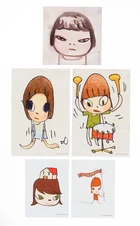 Yoshitomo Nara, Japanese b.1959- Marching on a Butterbur Leaf, 2020; offset lithograph in colours...