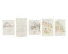 Richard Beer, British 1928-2017
Views of France, Italy and nude studies;
twenty original...