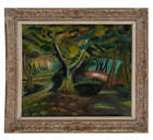 
	
		Cathleen Sabine Mann ROI RP SWA, 
		British 1896-1959 - 
		Tree in a wooded clearing;...