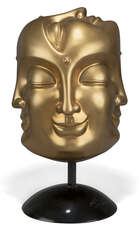 Ma Tse Lin, Chinese b.1960- 
Tête de Buddha Doree, 2005; 
mixed media; resin, signed, number 10 and...