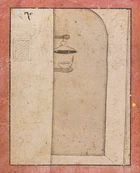 A Tantric scene: An arched doorway, Pahari, North India, circa 1800, 
Opaque pigments on...