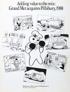 To Be Sold with No Reserve: Grand Met acquires Pillsbury, 1988; digitally printed poster on...
