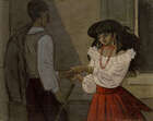Émile Chambon, Swiss 1905-1993 -La bonne aventure, 1967;oil on board, signed and dated lower right...