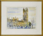 
	
		Thomas Edwin La Dell ARA, 
		British 1914-1970-
		 
		Oxford, 1957;
		 
		watercolour,...