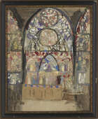 
	
		Mabel Maugham Beldy, 
		British 1874-1972 - 
		 
		Design for a stained glass window;...
